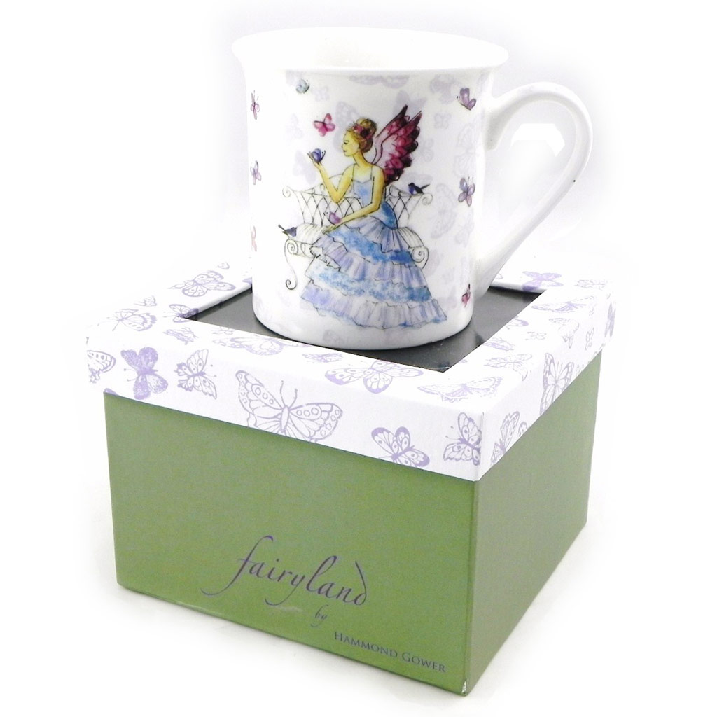 Mug porcelaine \'Fairy Dreams\' bleu - 87x83 mm - [H5623]