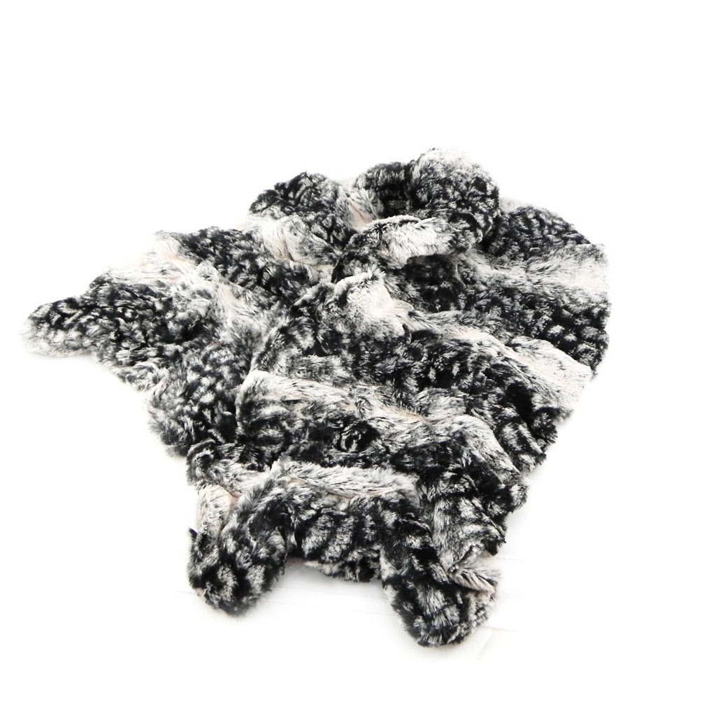 Echarpe créateur \'Babouchka\' noir blanc - [H5932]