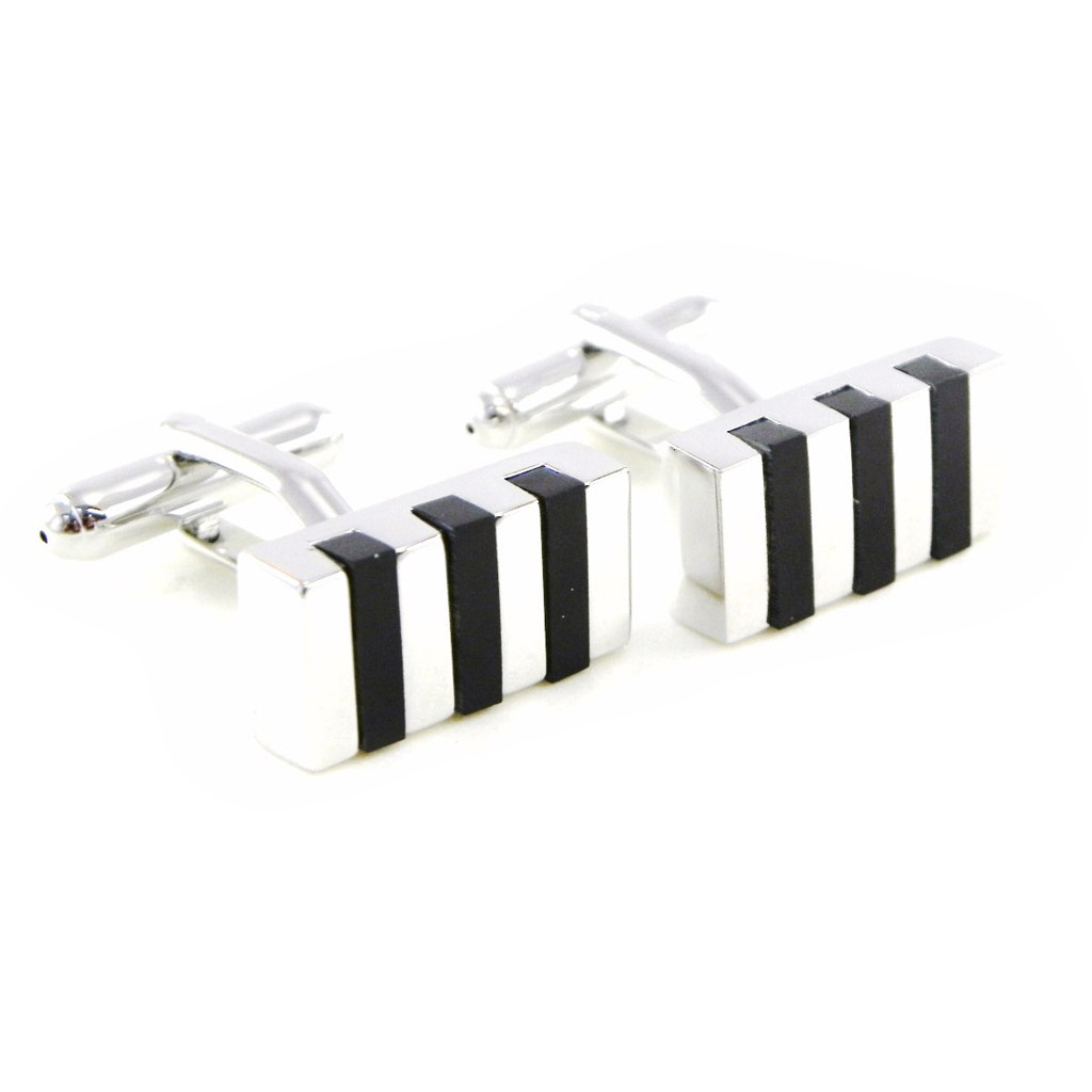 Boutons de Manchettes \'Eminence\' noir  - [H6467]