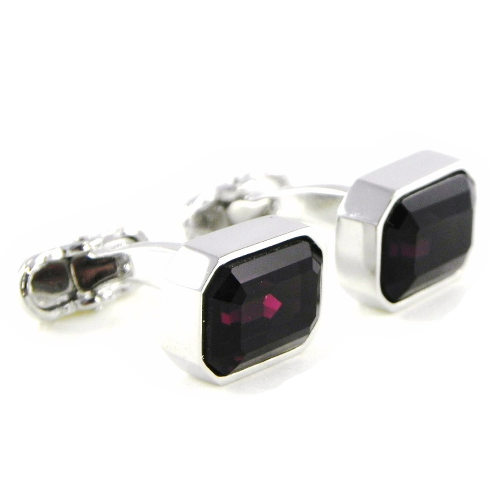 Boutons de Manchettes \'Cristal\' violet - [H6504]