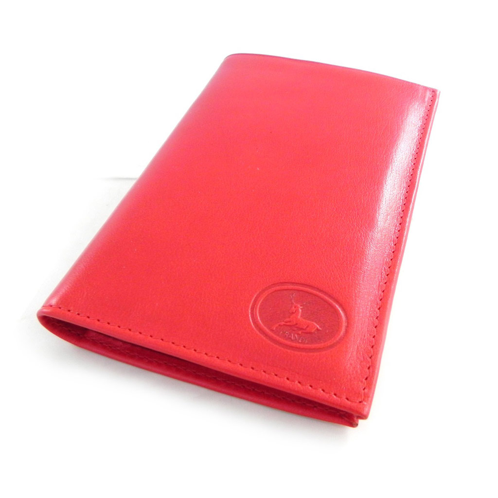 Portefeuille Cuir \'Frandi\' rouge dakota - [H6703]