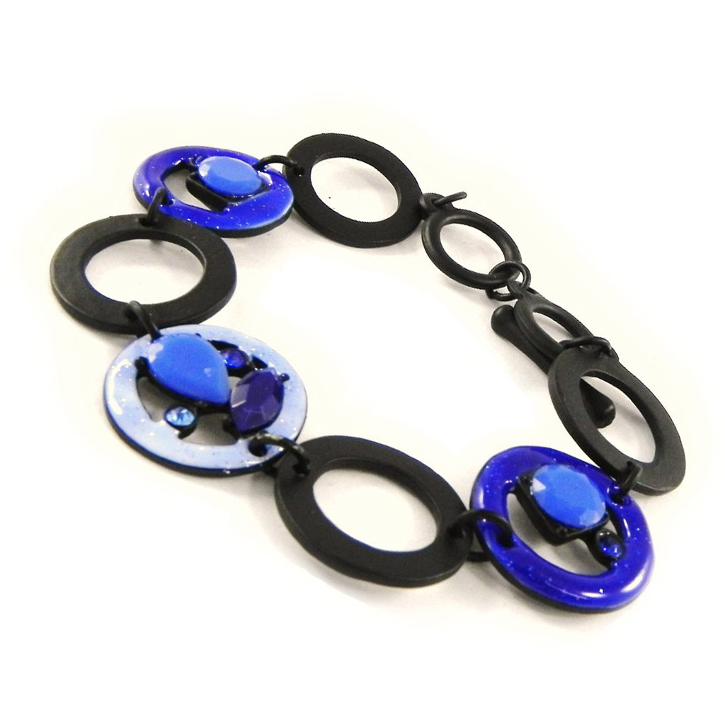 Bracelet Créateur \'Mélusine\' bleu - [H8851]
