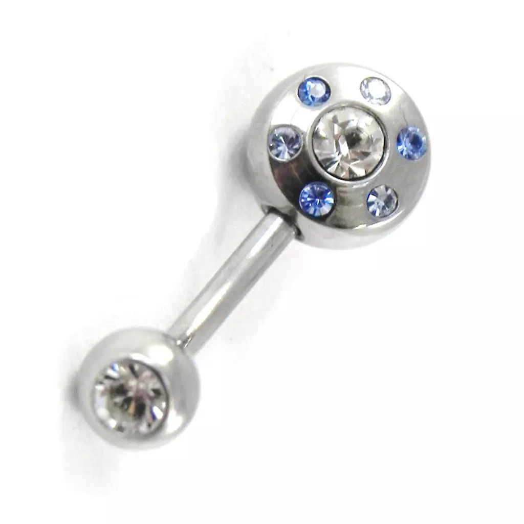 les trésors de lily Body Piercing 'Déesse' bleu blanc [H9200]
