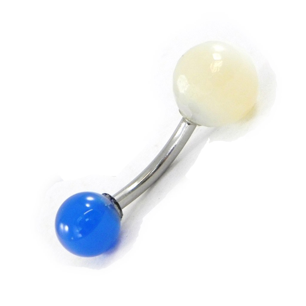 Body Piercing \'Mineralia\' bleu blanc - [H9288]