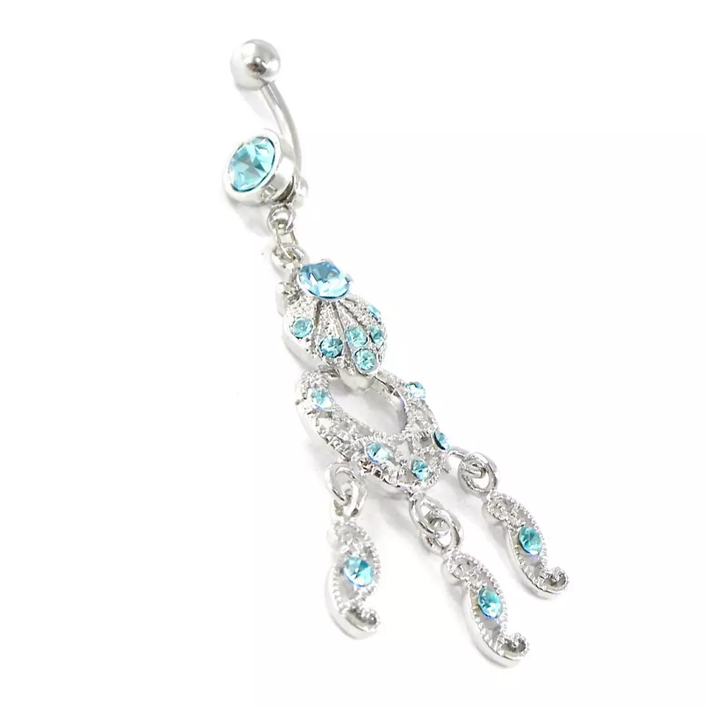 les trésors de lily Body Piercing 'Déesse' turquoise [H9385]