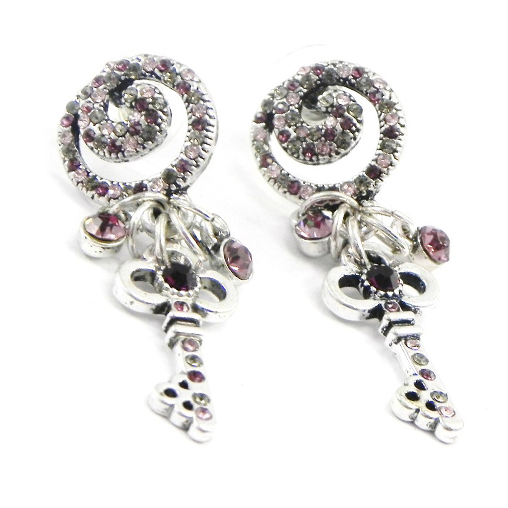 Boucles Créateur \'Emilie\' violet - [I2131]