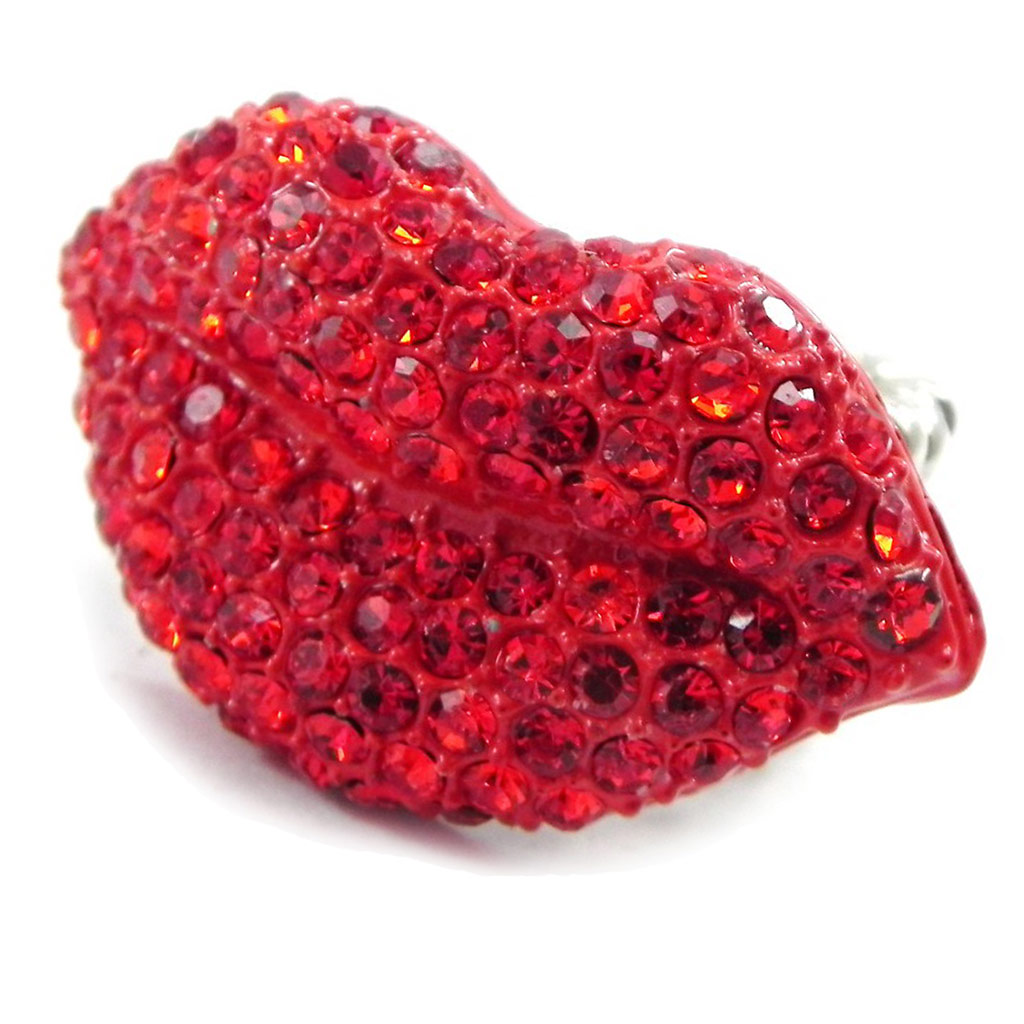 Bague Créateur \'Sissi\' rouge - [I4552]