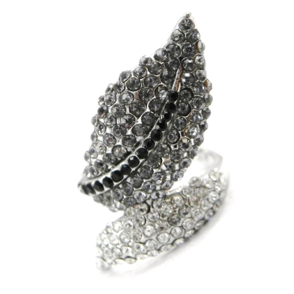 Bague Créateur \'Sissi\' gris blanc  - [I4556]