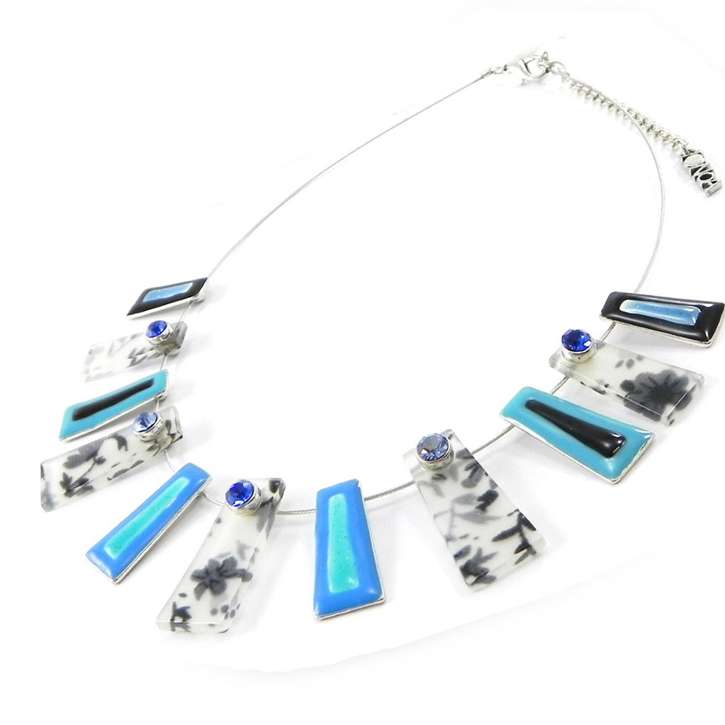 Collier Créateur \'Liberty\' bleu - [I5352]