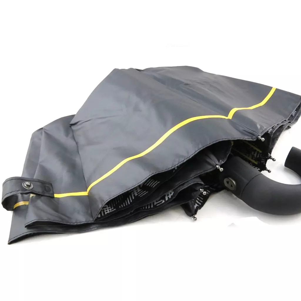 les trésors de lily Parapluie automatique 'Daniel Hechter' noir jaune (effet ciré) [I8542]