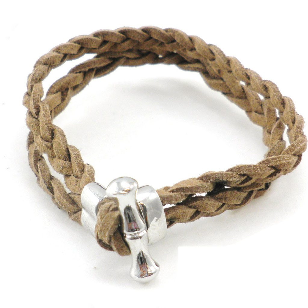 Bracelet créateur \'Chorégraphie\' beige - [I9245]