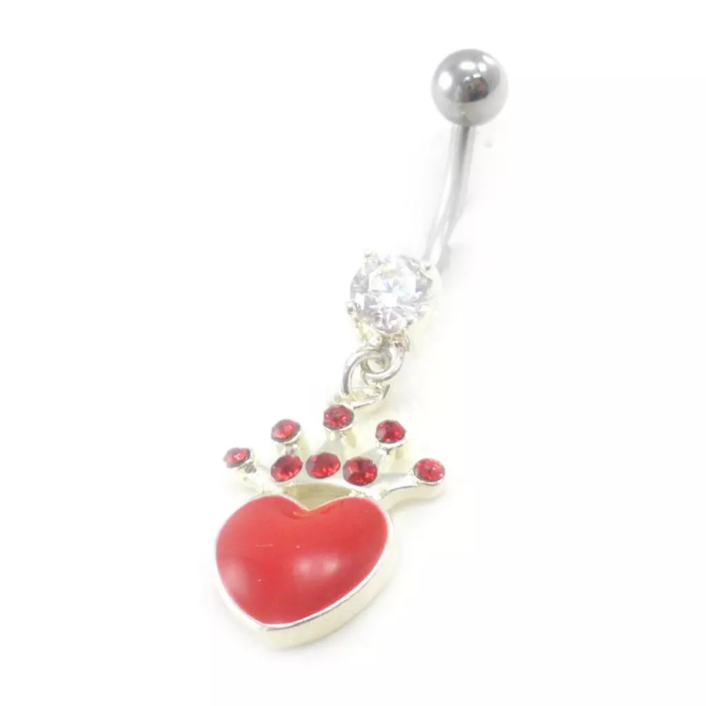 les trésors de lily Body Piercing 'Love Crown' rouge [I9471]
