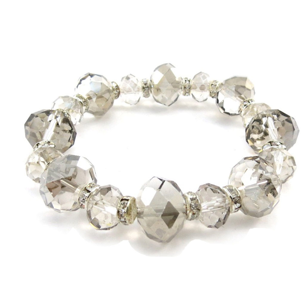 Bracelet Créateur \'Sissi\' gris fumé  - [J0604]