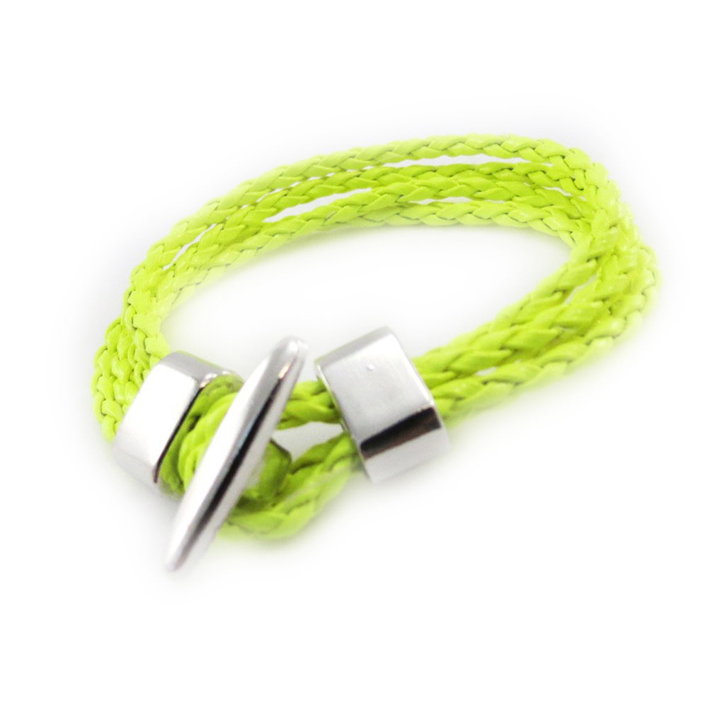 Bracelet mixte \'Peaceful\' jaune vert acier  - [J1324]