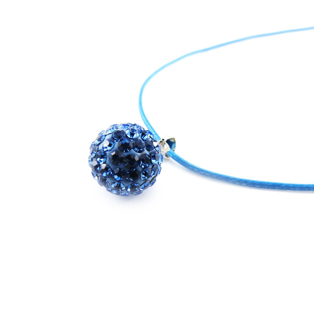 Collier Créateur \'Sissi\' bleu  - [J1363]