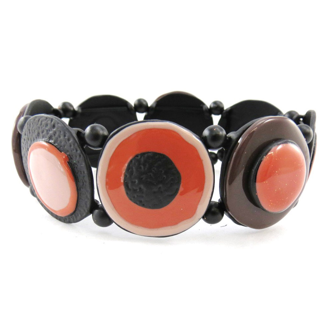 Bracelet Créateur \'Macarons\' marron - [J1954]