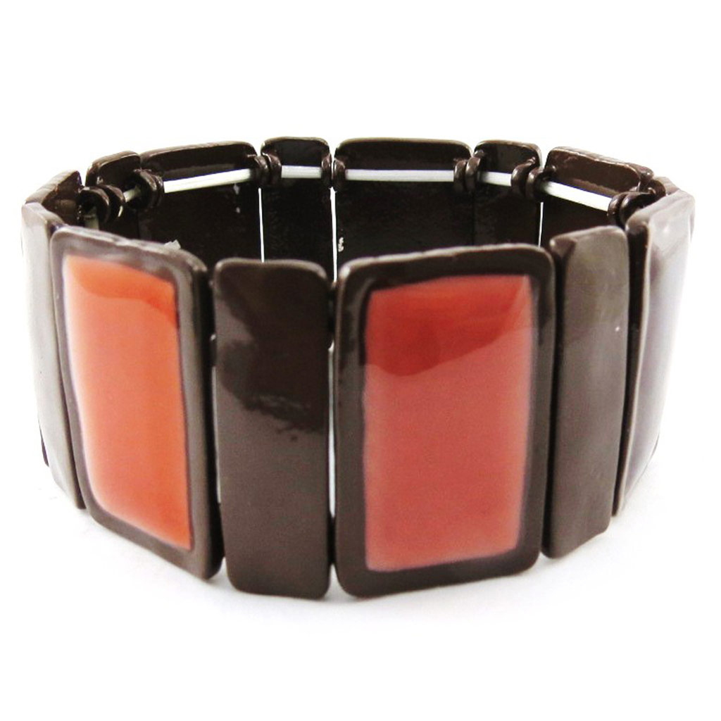 Bracelet Créateur \'Arlequin\' marron - [J1966]