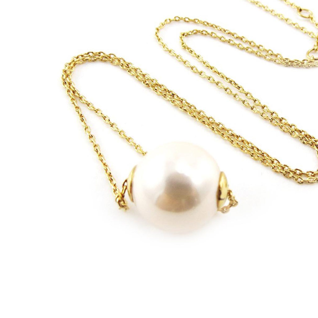 Collier Plaqué-Or \'Perla\' ivoire doré - [J2096]