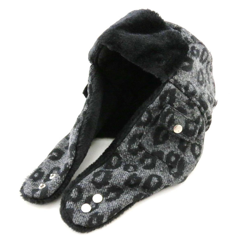 Chapka \'St Petersbourg\' noir gris - [J2695]