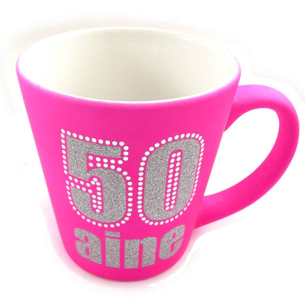 Mug anniversaire \'50 aine\' rose - [J9678]