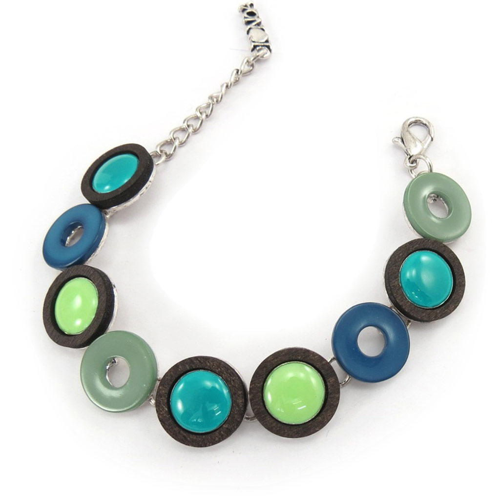 Bracelet Créateur \'Bora Bora\' vert - [K0203]