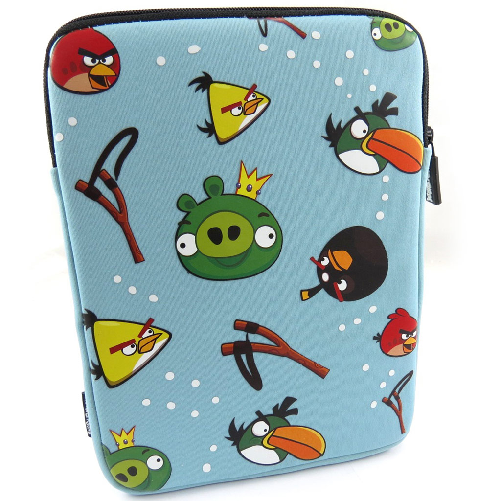 Housse ordinateur portable \'Angry Birds\' bleu (8\' / Ipad) - [K0754]