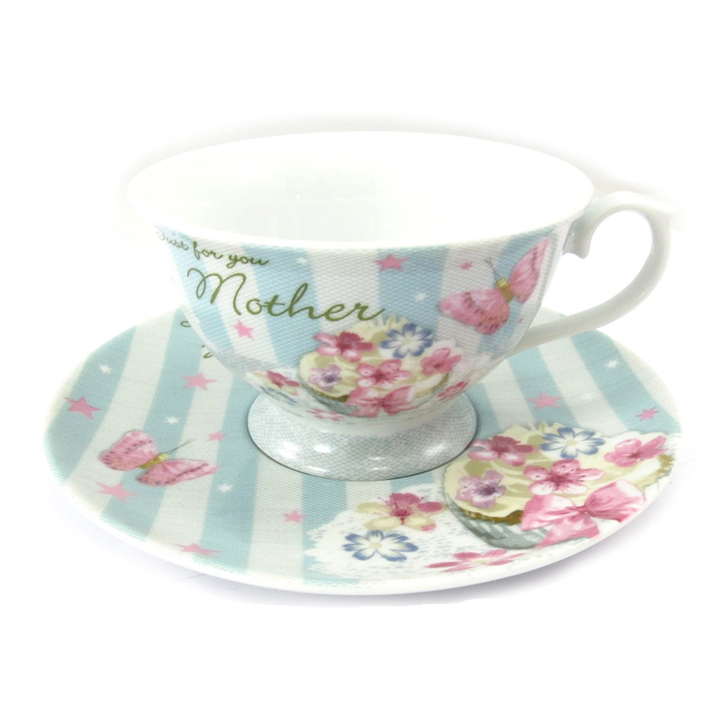 Tasse porcelaine \'Bouquet Romantique\' Just For you Mother - 12x6 cm - [K3492]
