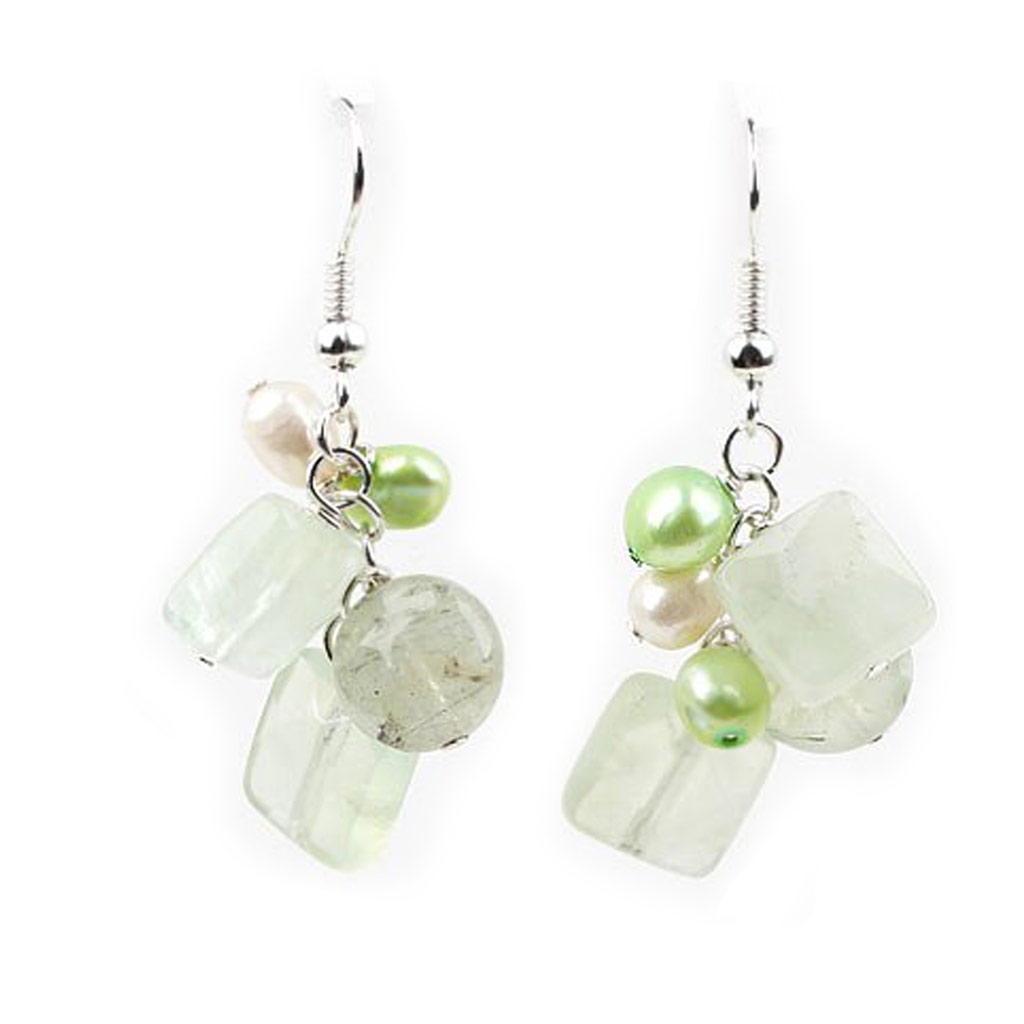 Boucles créateur \'Minéralia\' vert d\'eau - [K4189]