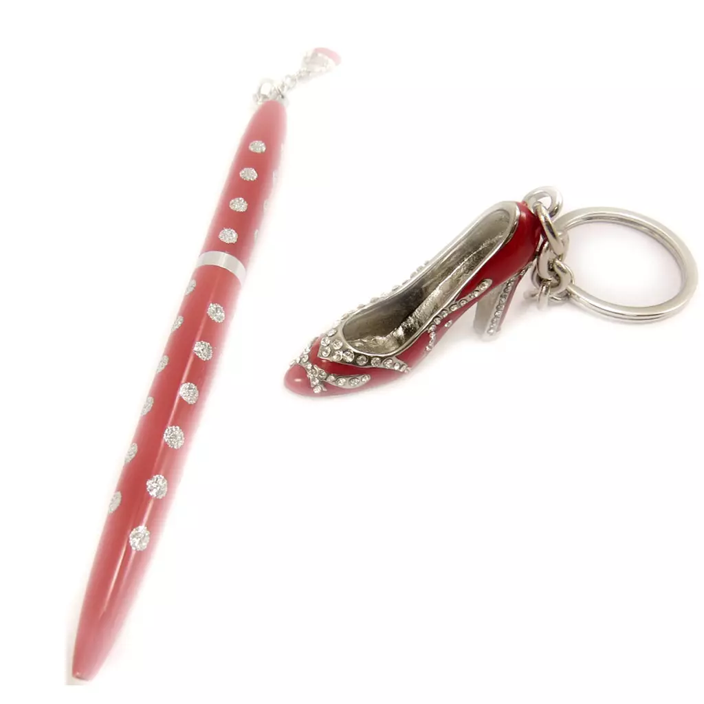 les trésors de lily Coffret 'Sissi' rouge (stylo + porte clés) [K6865]