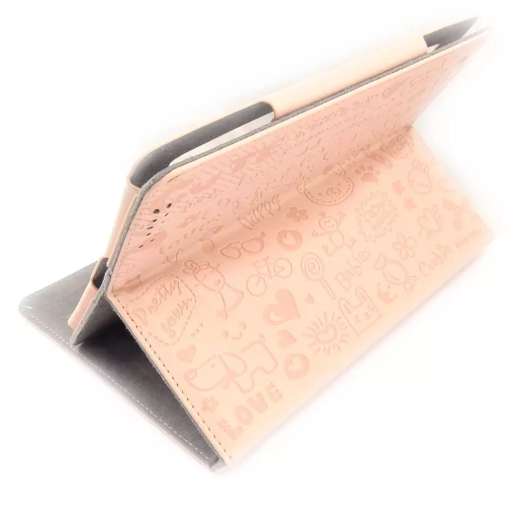 les trésors de lily Coque Ipad 'Dessins d'Enfants' rose pèche (97') [K8176]