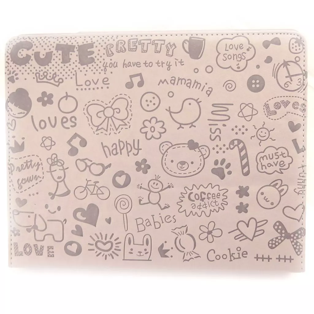 les trésors de lily Coque Ipad 'Dessins d'Enfants' taupe (97') [K8179]