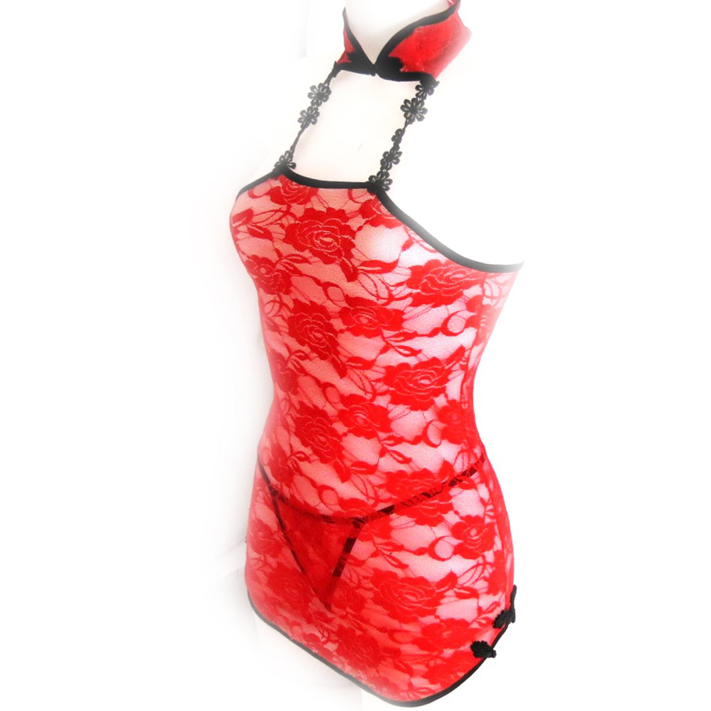 Tenue sexy \'Scarlett\' rouge - [K8465]