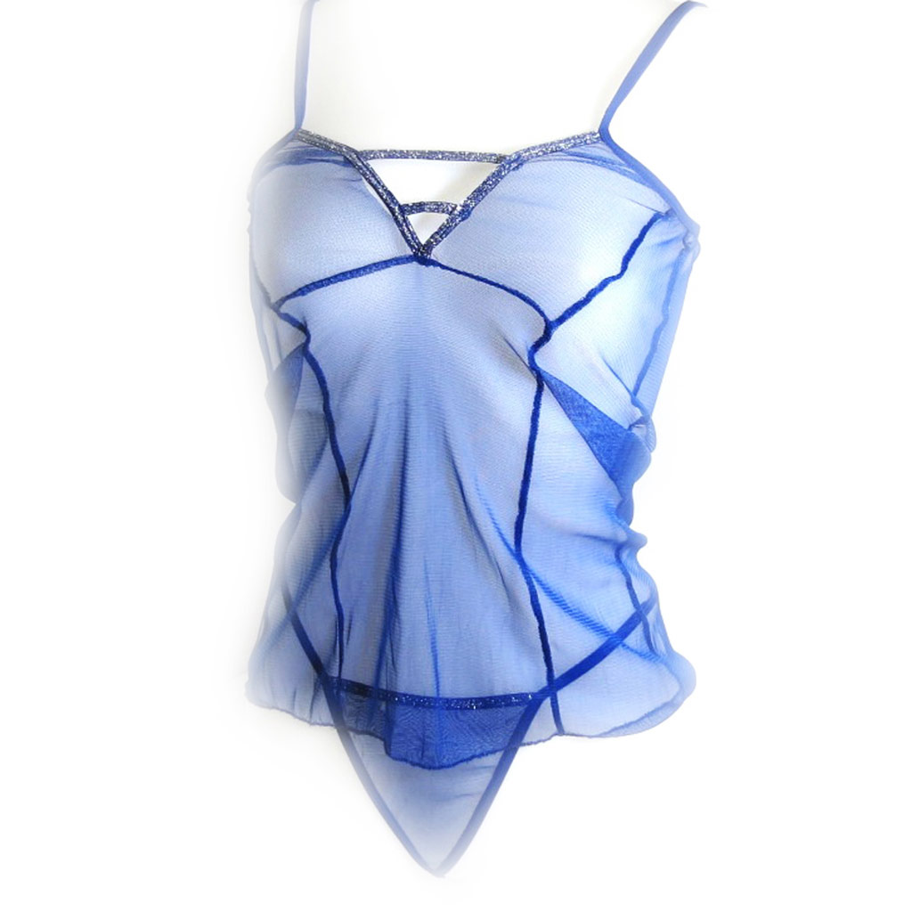 Tenue sexy \'Scarlett\' bleu  - [K8470]