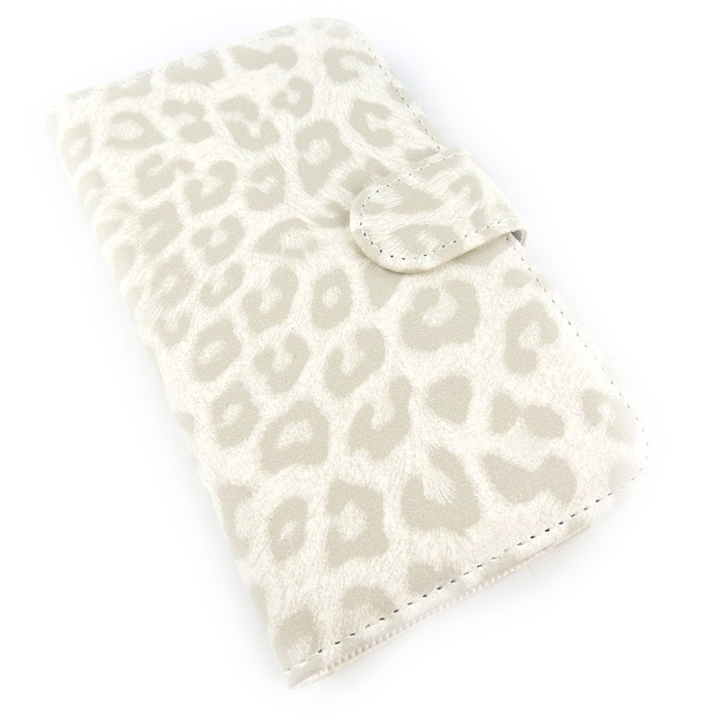 Coque téléphone \' Scarlett\' léopard blanc (Samsung Galaxy Note II) - [K8519]