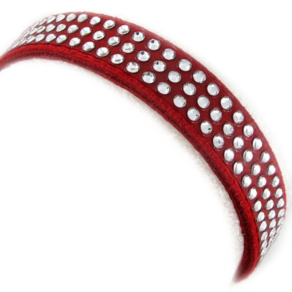 Bracelet créateur \'Déesse\' rouge blanc (Crystal) 10 mm - [L0110]