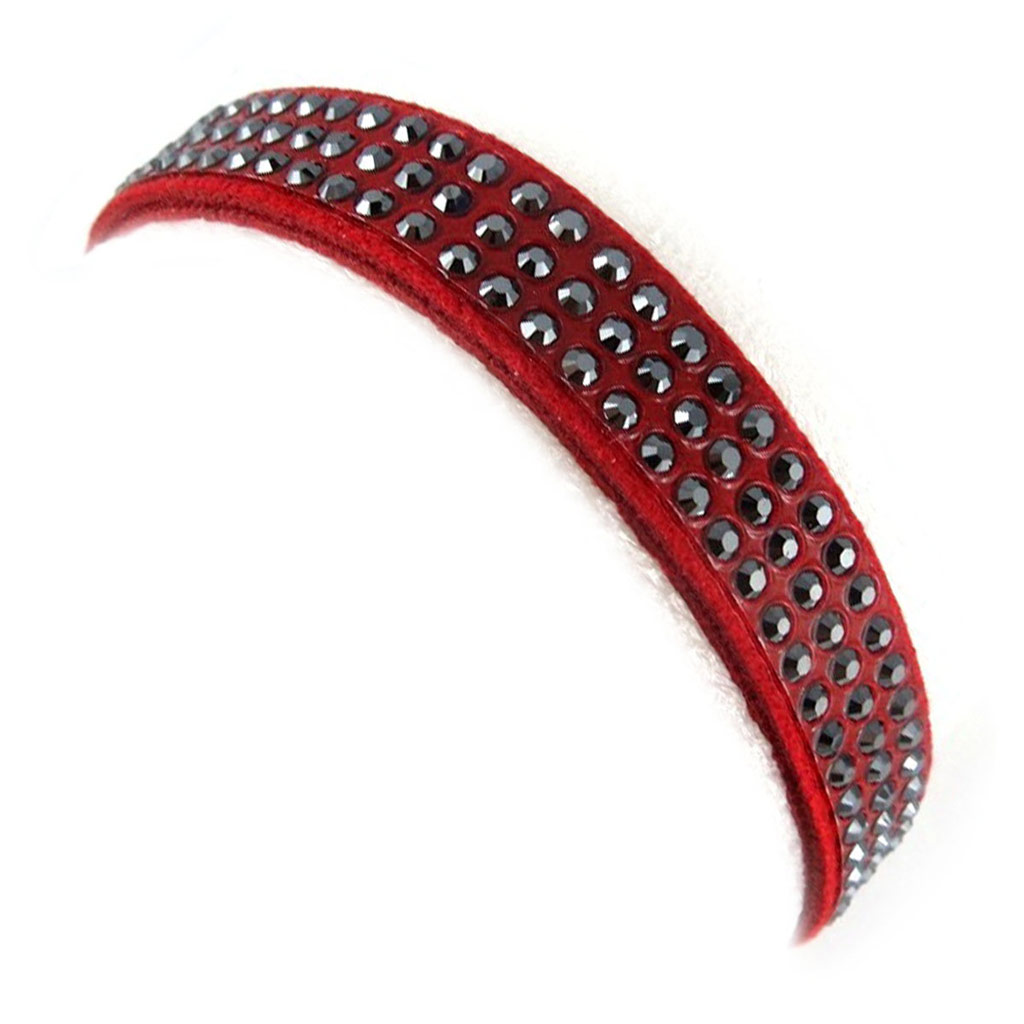 Bracelet créateur \'Déesse\' rouge noir (Crystal) 10 mm - [L0111]