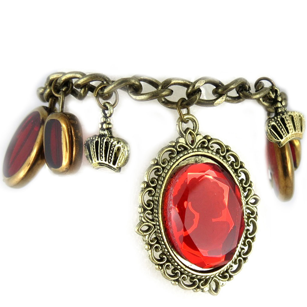 Bracelet Créateur \'Divine Camée\' rouge - [L0599]