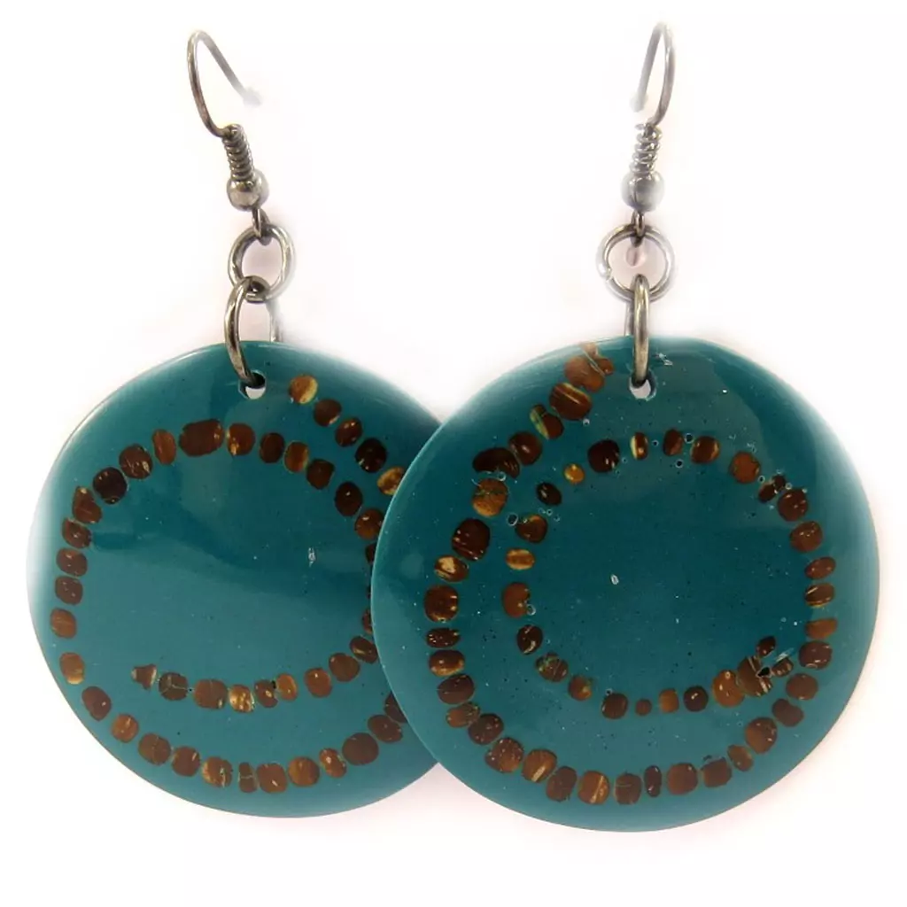 les trésors de lily Boucles 'Kilimanjaro' turquoise [L5082]