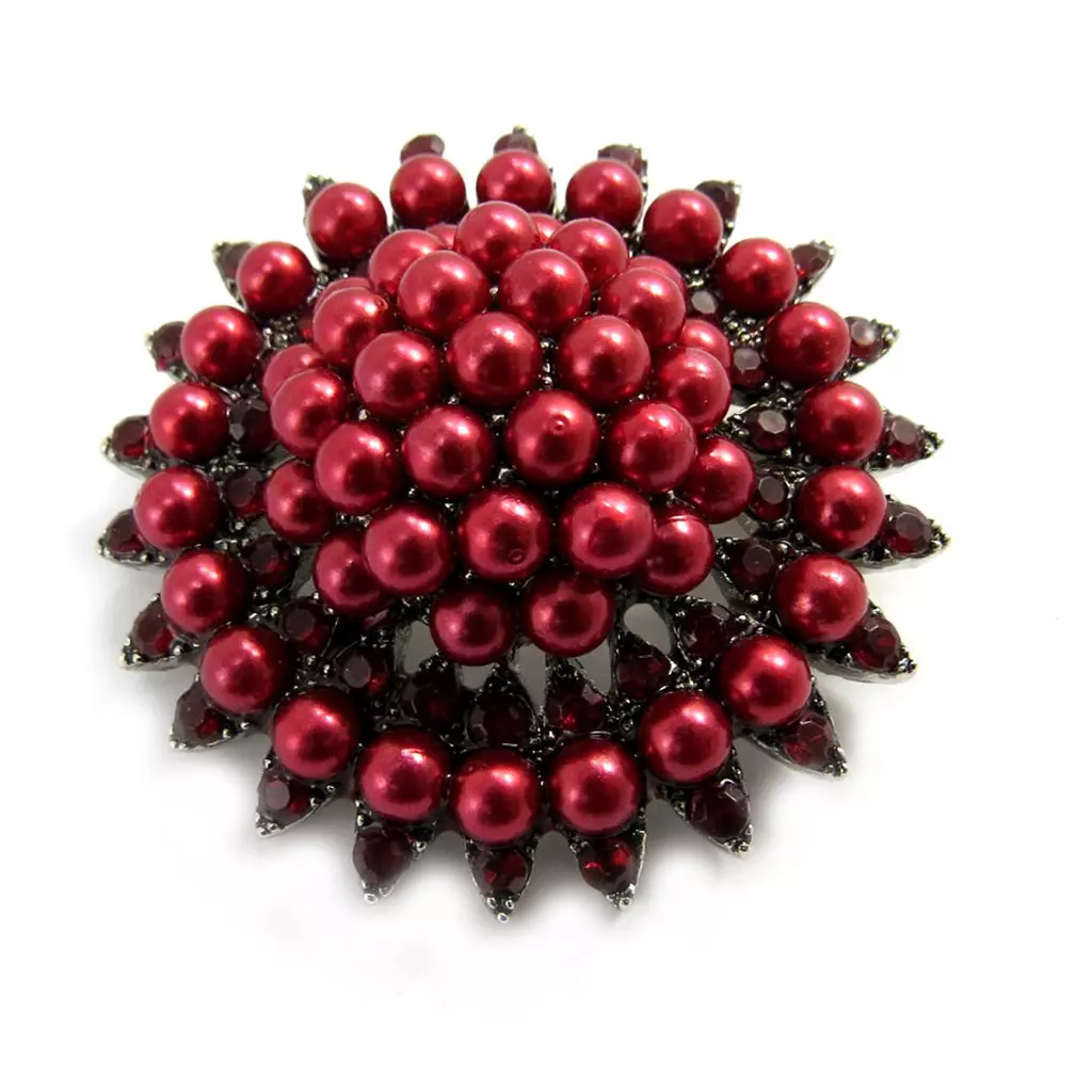 les trésors de lily Broche Créateur 'Scarlett' rouge [L7961]