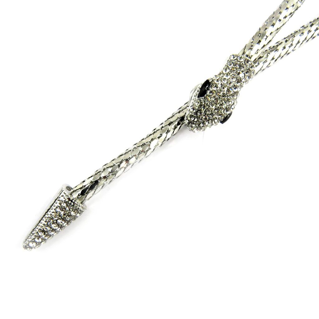Collier Créateur \'Tentation\' noir argenté - [M0690]