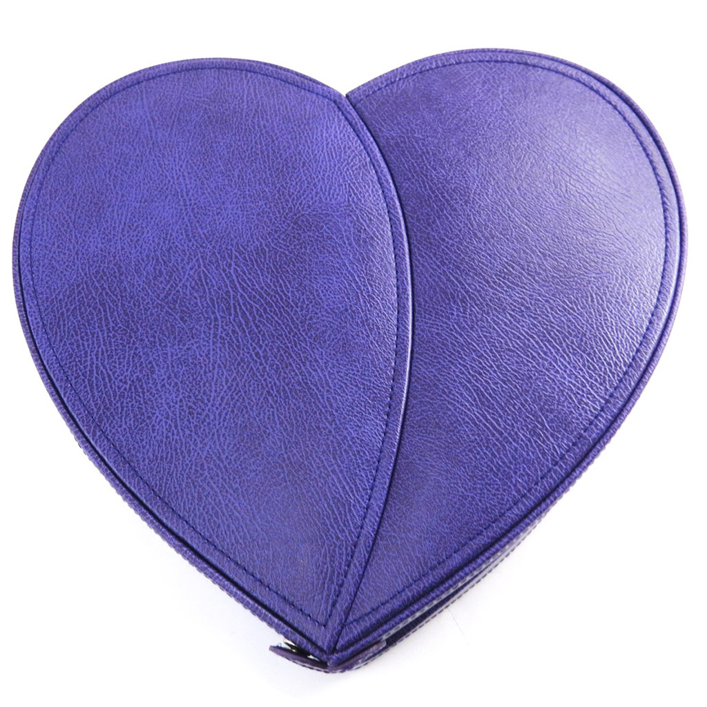 Coffret à Bijoux \'Love\' violet foncé - 25x25x8 cm - [M1286]