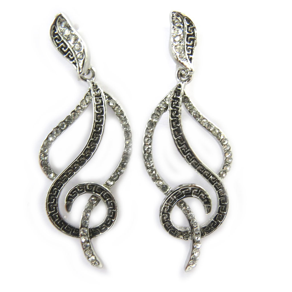 Boucles Créateur \'Sissi\' gris blanc - [M1911]