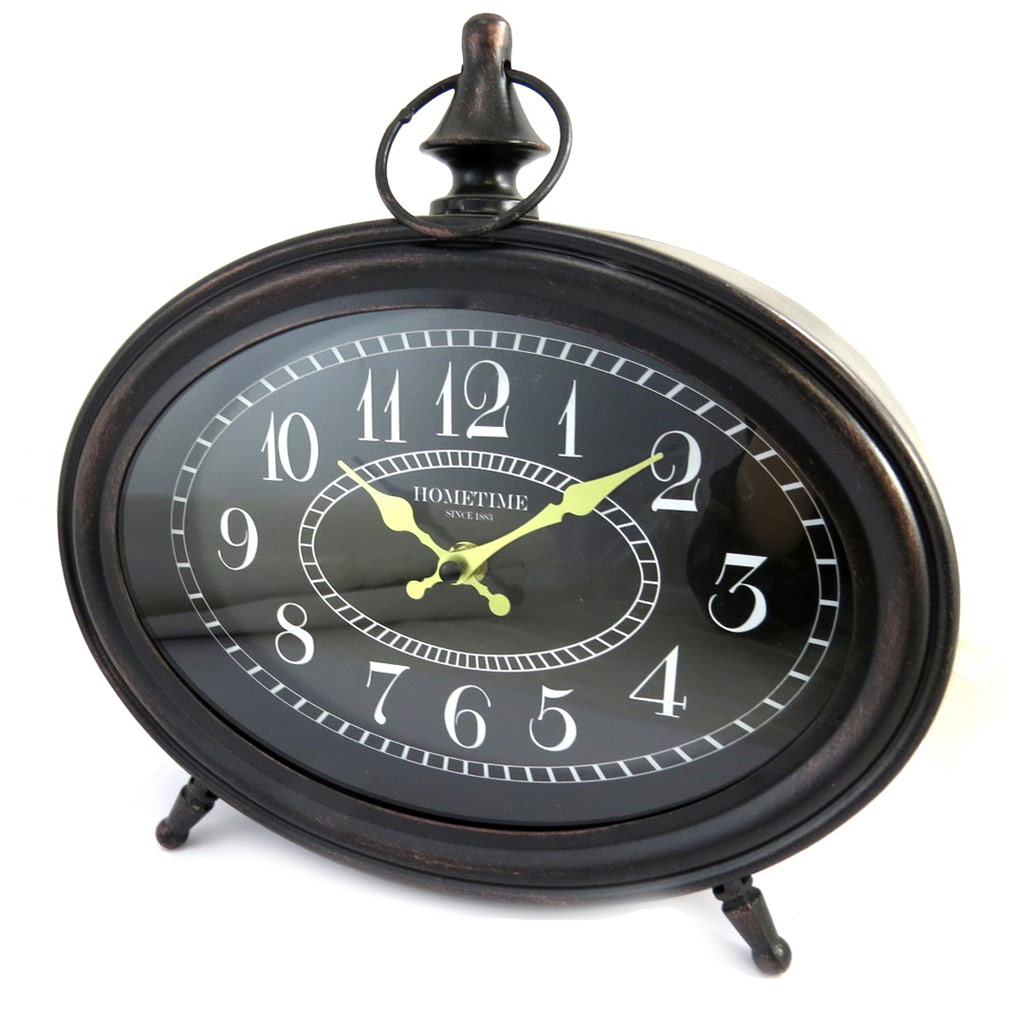 Horloge métal \'Vintage Design\' noir - [M3202]