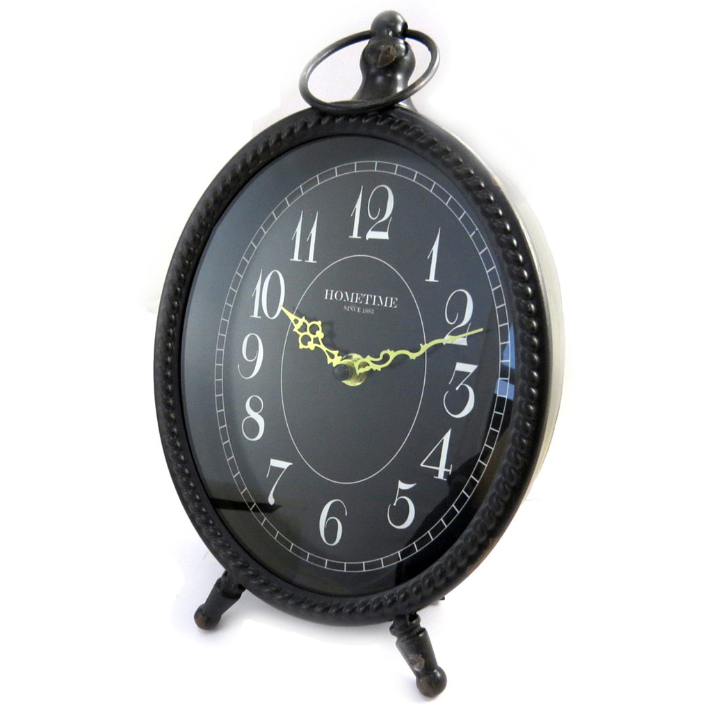 Horloge métal \'Vintage Design\' noir - [M3205]