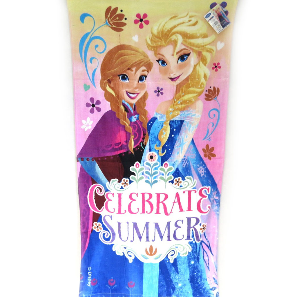Drap de plage \'Frozen - Reine des Neiges\' multicolore (70x140 cm) Celebrate Summer - [M5711]