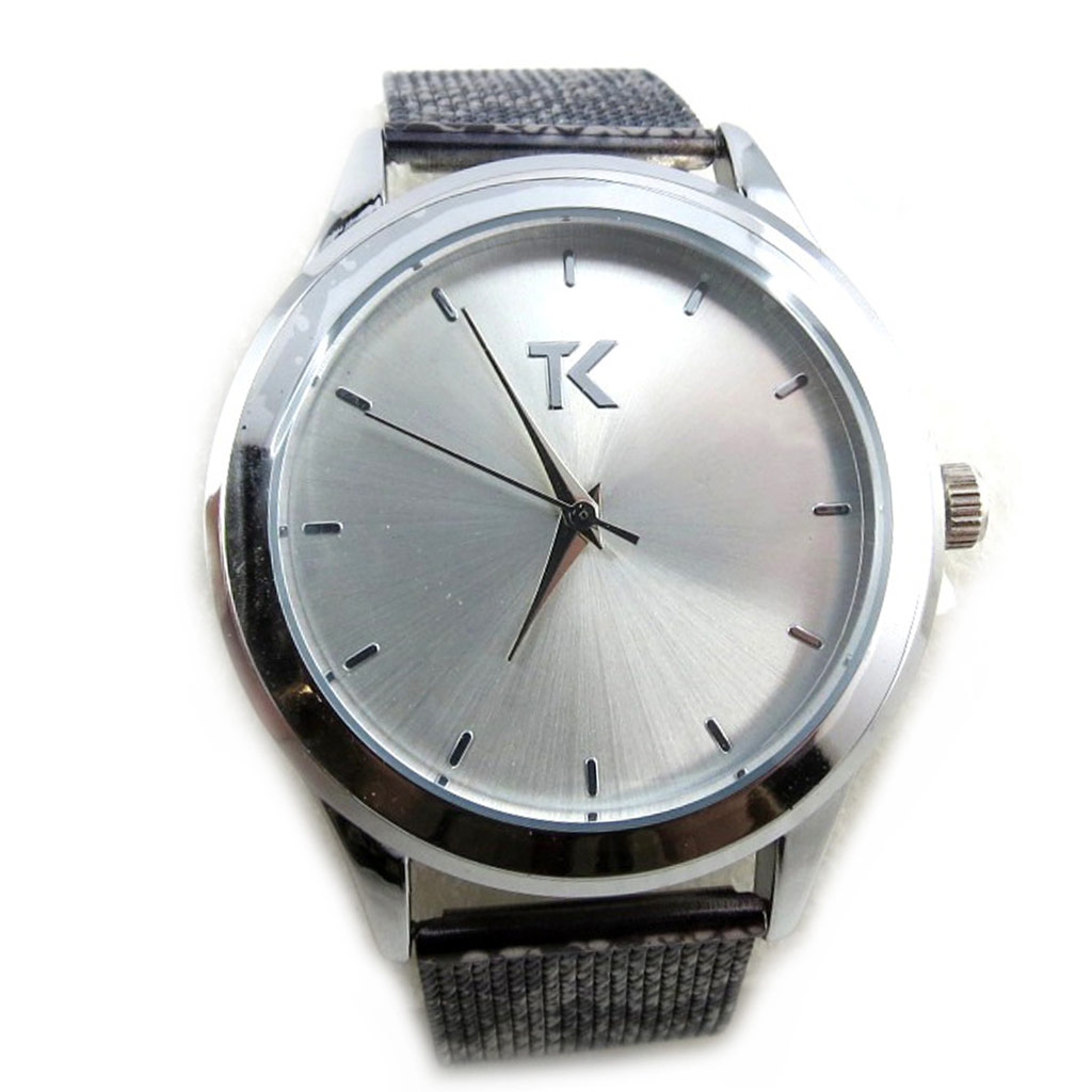 Montre femme \'Trendy\' argenté gris (peau de bête) - [N2309]