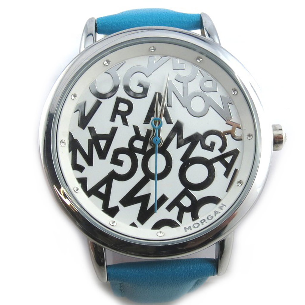 Montre créateur \'Morgan\' turquoise (Monogramme) - [N2409]
