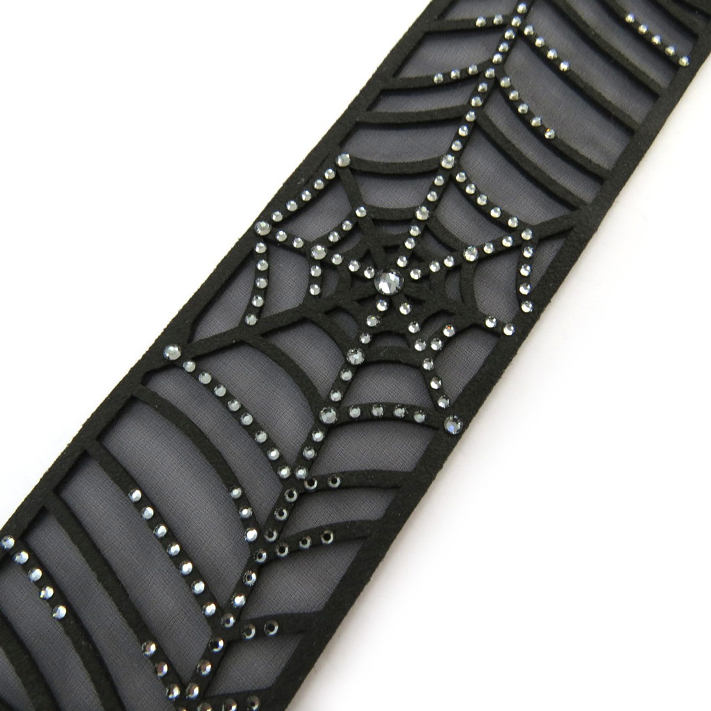 Bracelet créateur \'Sissi\' noir gris (Crystal) 47 cm (spider) - [N3523]