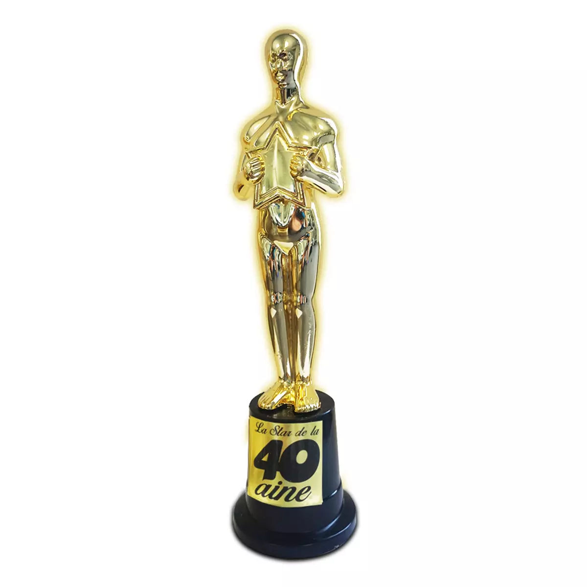 les trésors de lily Trophée de star '40 ans' doré 23x6 cm [N4129]