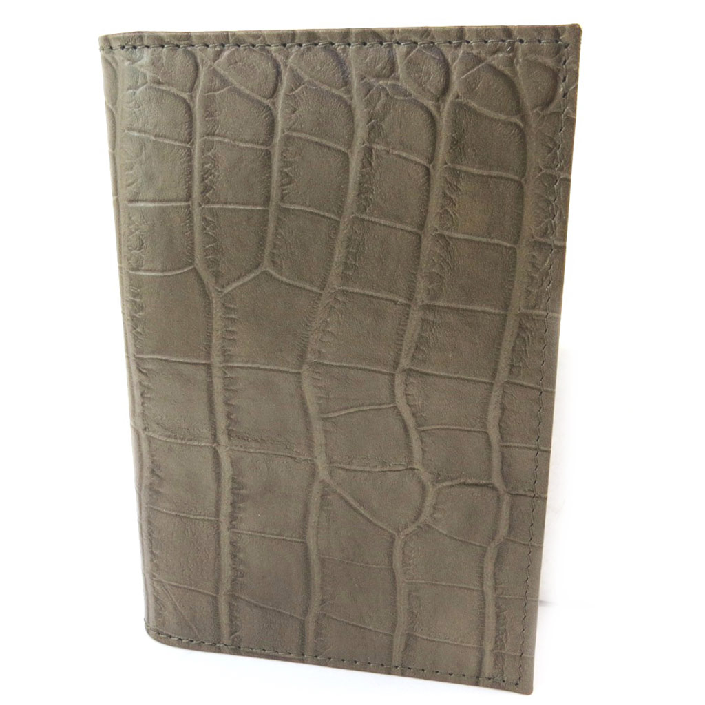 Porte Papiers de voiture Cuir \'Frandi\' taupe croco (ultra plat) - [N4415]